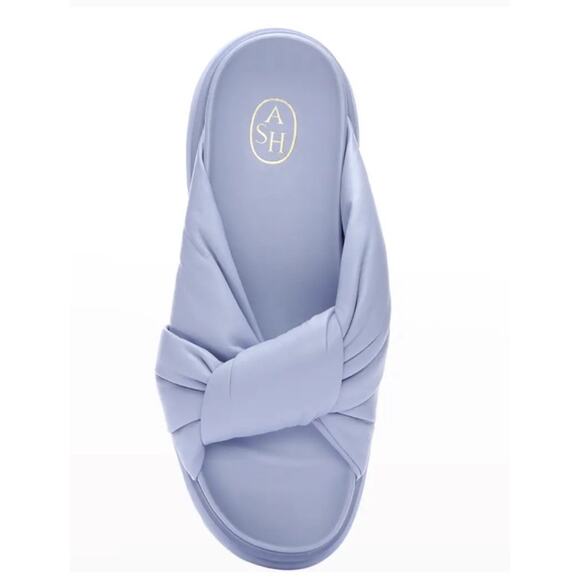 ASH Blue periwinkle Shilo Leather Slide Sandals size 37/ US 7 - Picture 3 of 13
